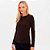 Blusa Easy Lança Perfume Justa Jacquard In26 Marrom Feminino - Imagem 1