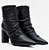 Bota Lança Perfume Slouch Couro Salto In26 Preto Feminino - Imagem 3