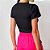 Camiseta Canelado Colcci Gola V In26 Preto Feminino - Imagem 2