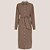 Vestido Dudalina Listrada Yasmin Pr27 Marrom Feminino - Imagem 3