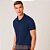 Camisa Polo Dudalina Malha Model Binada Pr27 Azul Masculino - Imagem 3