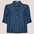 Camisa Jeans Dudalina Cropped Liocel Pr27 Azul Feminino - Imagem 3