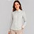 Camisa Dudalina Listrado Yasmin Pr27 Off White Feminino - Imagem 1