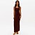 Vestido Super Midi Lança Perfume Canela Pr27 Marrom Feminino - Imagem 1