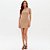 Vestido Curto Lança Perfume Canelado Pr27 Bege Feminino - Imagem 3