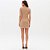 Vestido Curto Lança Perfume Canelado Pr27 Bege Feminino - Imagem 2