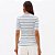 Blusa Canelada Lança Perfume Listrada Pr27 Azul Feminino - Imagem 2