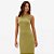 Vestido Super Midi Lança Perfume Shrt Sl Pr27 Verde Feminino - Imagem 4
