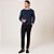 Suéter Dudalina Tricot Basic Melange Pr27 Marinho Masculino - Imagem 5