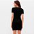 Vestido Curto Lança Perfume Canelado Nsl Pr27 Preto Feminino - Imagem 2