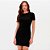 Vestido Curto Lança Perfume Canelado Nsl Pr27 Preto Feminino - Imagem 1