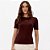 Blusa Canelada Lança Perfume Sl Pr27 Marrom Feminino - Imagem 1