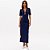 Vestido Super Midi Lança Perfume Metal Pr27 Marinho Feminino - Imagem 1