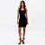 Vestido Curto Lança Perfume Canelado Pr27 Preto Feminino - Imagem 3