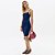 Vestido Curto Easy Lança Perfume Canelado Pr27 Azul Feminino - Imagem 3