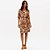 Vestido Curto Lança Perfume Malha Viscose Pr27 Bege Feminino - Imagem 3