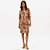 Vestido Curto Lança Perfume Malha Viscose Pr27 Bege Feminino - Imagem 4