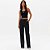Blusa Cropped Lança Perfume Malha Pesada Pr27 Preto Feminino - Imagem 3