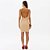 Vestido Curto Easy Lança Perfume Franzido Pr27 Bege Feminino - Imagem 2