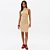 Vestido Curto Easy Lança Perfume Franzido Pr27 Bege Feminino - Imagem 3