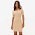 Vestido Curto Lança Perfume Canelado Gola Pr27 Bege Feminino - Imagem 1