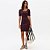 Vestido Curto Easy Lança Perfume Canela Pr27 Marrom Feminino - Imagem 3