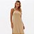 Vestido Longo Lança Perfume Ombro Único Pr27 Bege Feminino - Imagem 3