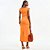 Vestido Mid Colcci Square Pr27 Laranja Feminino - Imagem 2