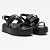 Sandália Anabela Lança Perfume Flat Elo Pr27 Preto Feminino - Imagem 3