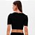 Blusa Cropped Lança Perfume Manga Curta Pr27 Preto Feminino - Imagem 2
