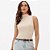 Blusa Canelada Lança Perfume Gola Pr27 Off White Feminino - Imagem 1