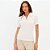 Blusa Polo Lança Perfume Canelada Bd Pr27 Off White Feminino - Imagem 1