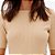 Blusa Canelada Lança Perfume Manga Curta Pr27 Bege Feminino - Imagem 3