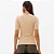 Blusa Canelada Lança Perfume Manga Curta Pr27 Bege Feminino - Imagem 2