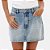Saia Jeans Lança Perfume Curta Midi Pr27 Azul Feminino - Imagem 1