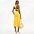 Vestido Mid Colcci Gola Pr27 Amarelo Feminino - Imagem 2