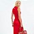 Vestido Longo Colcci Canelado Pr27 Vermelho Feminino - Imagem 4