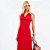 Vestido Longo Colcci Canelado Pr27 Vermelho Feminino - Imagem 3