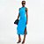 Vestido Mid Colcci Canelado Pr27 Azul Feminino - Imagem 1