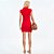 Vestido Curto Colcci Gola Pr27 Vermelho Feminino - Imagem 4