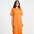 Vestido Mid Colcci Cut Pr27 Laranja Feminino - Imagem 3
