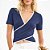 Blusa Colcci Faixas Pr27 Azul Feminino - Imagem 3