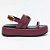 Sandália Anabela Lança Perfume Flat Elo Pr27 Bordô Feminino - Imagem 1