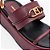Sandália Anabela Lança Perfume Flat Elo Pr27 Bordô Feminino - Imagem 4