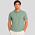 Camisa Polo Dudalina Frisos Degradê Ve27 Verde Masculino - Imagem 1