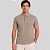 Camisa Polo Dudalina Piquet Jacquard Ve27 Bege Masculino - Imagem 1