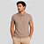 Camisa Polo Dudalina Frisos Degradê Ve27 Bege Masculino - Imagem 1