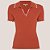 Camisa Polo Dudalina Tricot Flavia Ve27 Laranja Feminino - Imagem 3