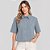 Camisa Jeans Dudalina Cropped Ve27 Azul Feminino - Imagem 1