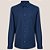 Camisa Dudalina Milano Maquinetada Ve27 Azul Masculino - Imagem 3